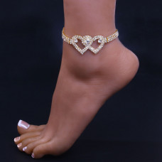 WowMan Jewelry WM1051 Heart Shape Anklet